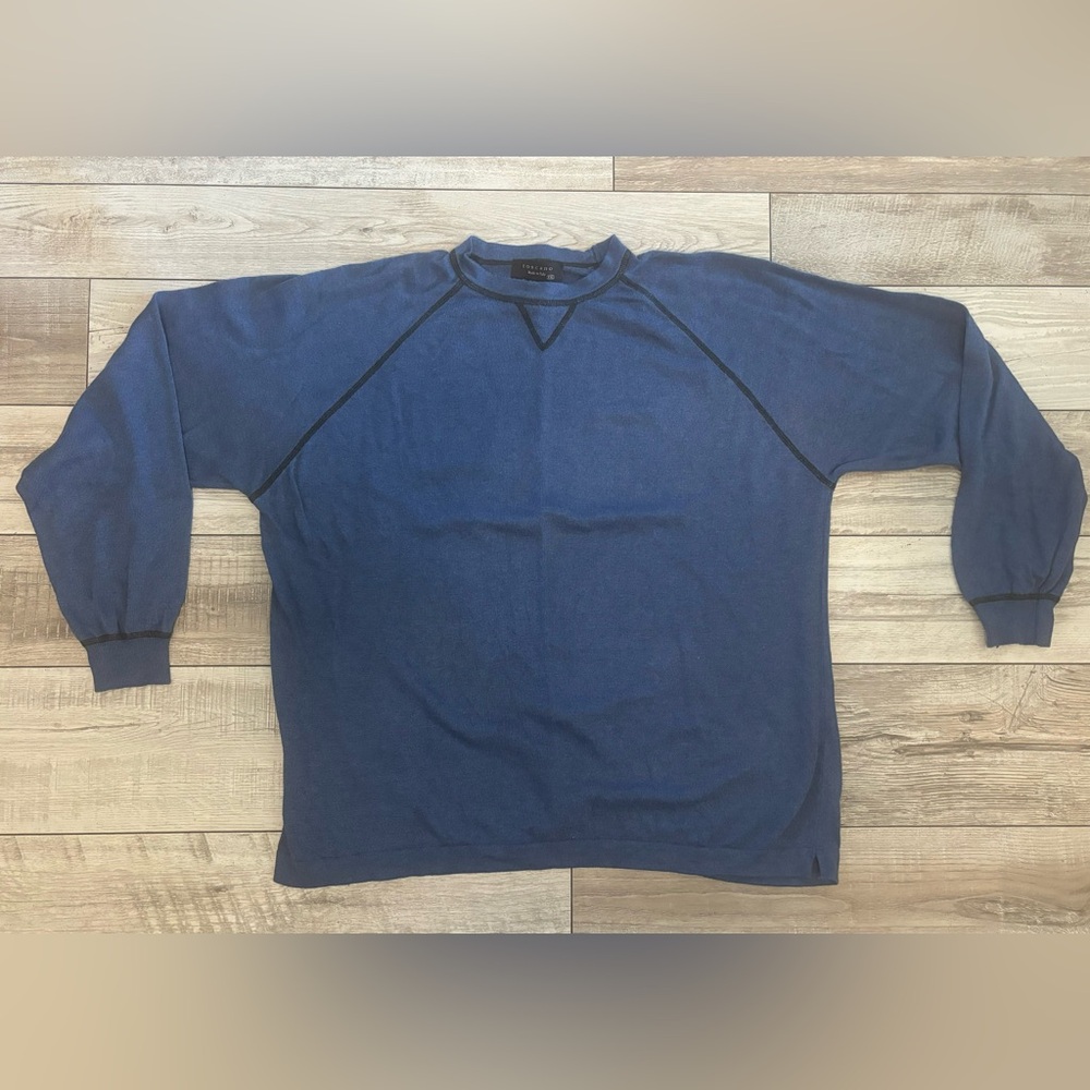 Toscano Mens Size XXL Blue Pullover Sweater Made in Italy